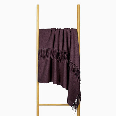 Paddington Throw - Fine Wool Blend - Plum Payday Deals