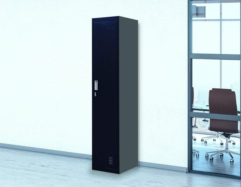 Padlock-operated lock One-Door Office Gym Shed Clothing Locker Cabinet Black
