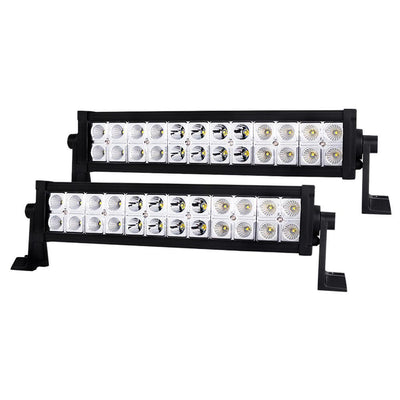 Pair 12inch 72w CREE LED Light Bar Offroad Spot Flood Work Driving Truck 4WD SUV