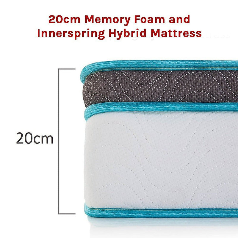 Palermo Double 20cm Memory Foam and Innerspring Hybrid Mattress Payday Deals