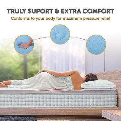 Palermo Double Memory Foam Mattress Topper Cooling Gel Infused CertiPUR Approved Payday Deals