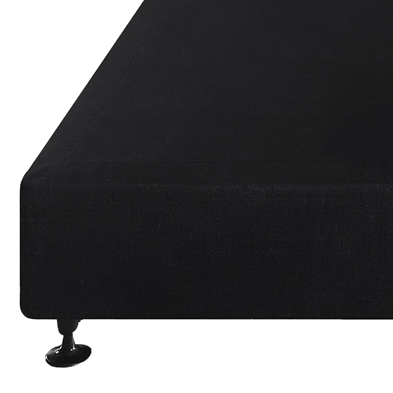Palermo King Single Ensemble Bed Base Midnight Black Linen Fabric Payday Deals