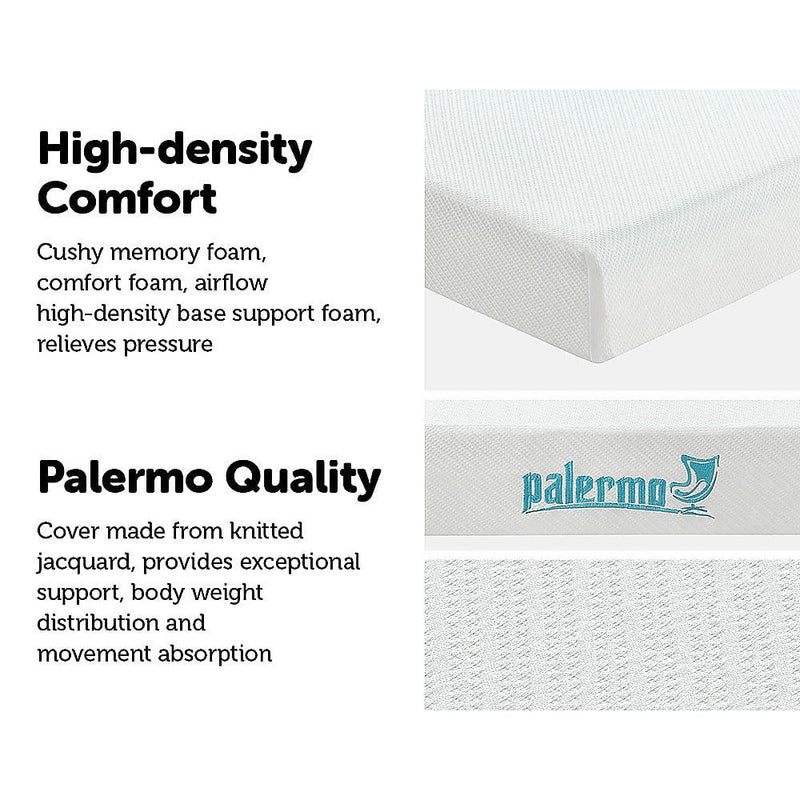 Palermo King Single Mattress Memory Foam Green Tea Infused CertiPUR Approved Payday Deals