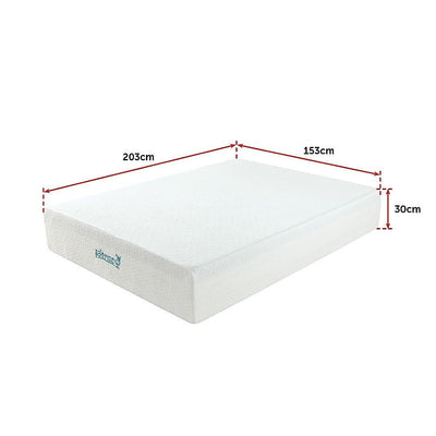 Palermo Queen Mattress 30cm Memory Foam Green Tea Infused CertiPUR Approved Payday Deals