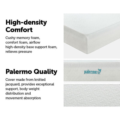 Palermo Single Mattress 30cm Memory Foam Green Tea Infused CertiPUR Approved Payday Deals