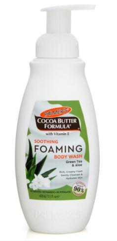 Palmers 400mL Cocoa Butter Formula Body Wash Foaming Soothing Green Tea & Aloe Payday Deals
