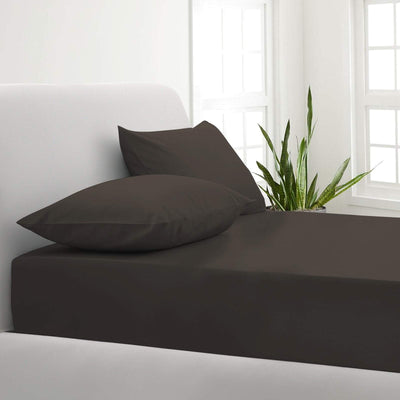 Park Avenue 1000TC Cotton Blend Sheet & Pillowcases Set Hotel Quality Bedding - Single - Charcoal
