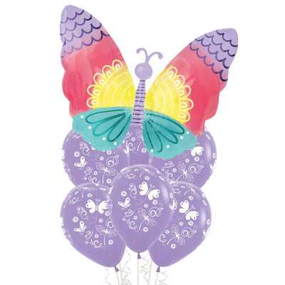 Pastel Butterfly Supershape Balloon Party Pack
