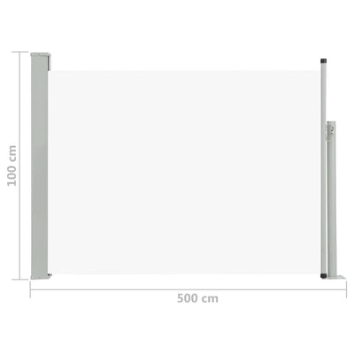 Patio Retractable Side Awning 100x500 cm Cream Payday Deals