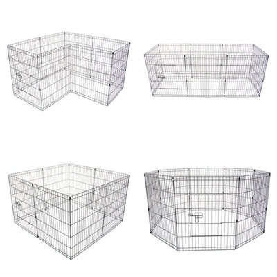 Paw Mate Pet Playpen 8 Panel 24in Foldable Dog Exercise Enclosure Fence Cage Payday Deals