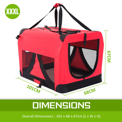 Paw Mate Red Portable Soft Dog Cage Crate Carrier XXXL Payday Deals