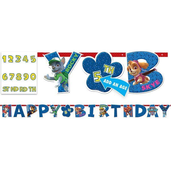 Paw Patrol 8 Guest Birthday Pack Invitations, Loot Boxes and Banner Payday Deals