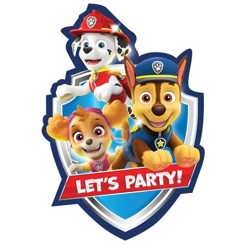 Paw Patrol 8 Guest Birthday Pack Invitations, Loot Boxes and Banner Payday Deals