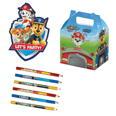 Paw Patrol 8 Guest Loot Favour & Invites Birthday Pack