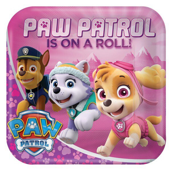 Paw Patrol Girls- 8 Guest Large Deluxe Tableware Party Pack Payday Deals