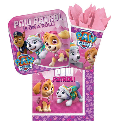 Paw Patrol Girls 8 Guest Large Tableware Party Pack