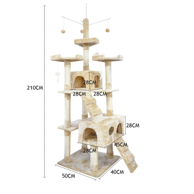 PaWz 2.1M Cat Scratching Post Tree Gym House Condo Furniture Scratcher Tower Payday Deals