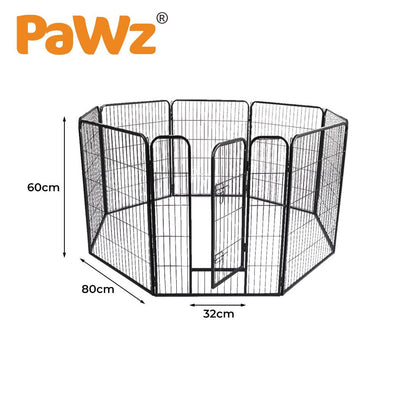 PaWz 8 Panel Pet Dog Playpen Puppy Exercise Cage Enclosure Fence Cat Play Pen 24'' Payday Deals