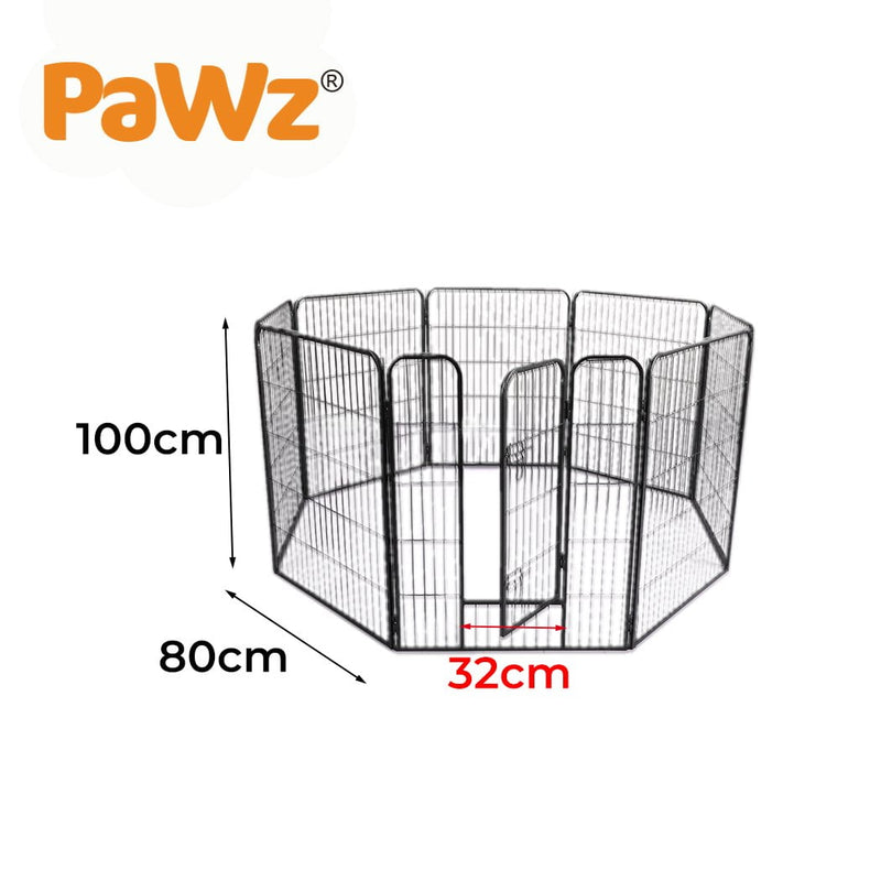 PaWz 8 Panel Pet Dog Playpen Puppy Exercise Cage Enclosure Fence Cat Play Pen 40&