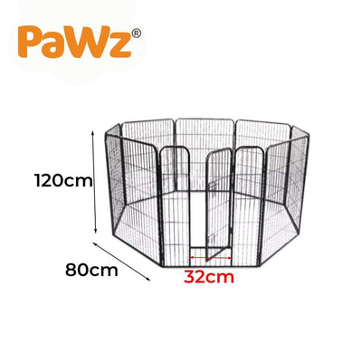 PaWz 8 Panel Pet Dog Playpen Puppy Exercise Cage Enclosure Fence Cat Play Pen 48'' Payday Deals