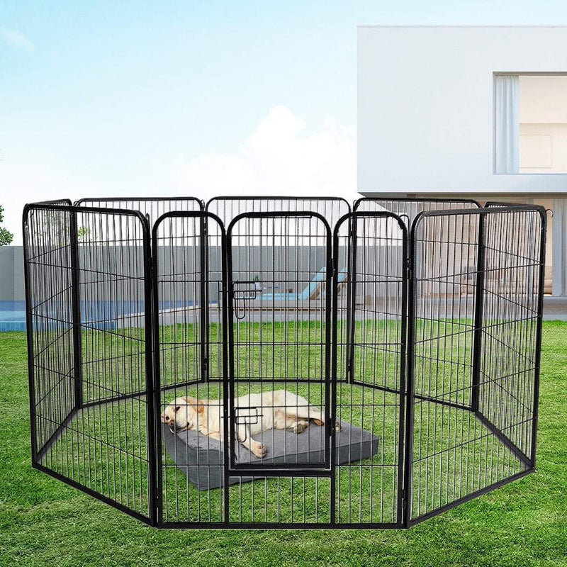 PaWz 8 Panel Pet Dog Playpen Puppy Exercise Cage Enclosure Fence Cat Play Pen 48&