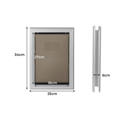 PaWz Aluminium Pet Access Door Dog Cat Dual Flexi Flap For Wooden Wall S Payday Deals