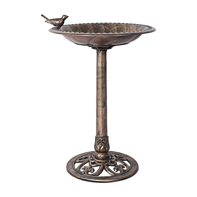 PaWz Bird Bath Feeder Feeding Food Station Outdoor 2PC Model B Bronze Payday Deals