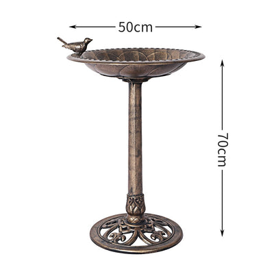 PaWz Bird Bath Feeder Feeding Food Station Outdoor 2PC Model B Bronze Payday Deals