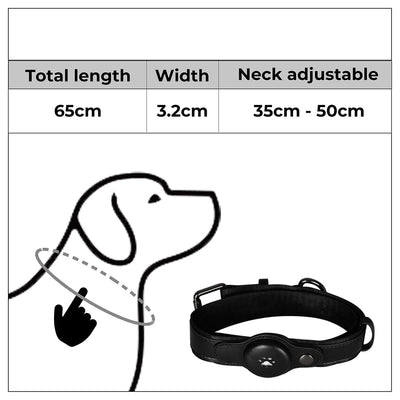 PaWz Bluetooth Pet Tracker Collar Dog Locator GPS Smart Waterproof 120m Black Payday Deals