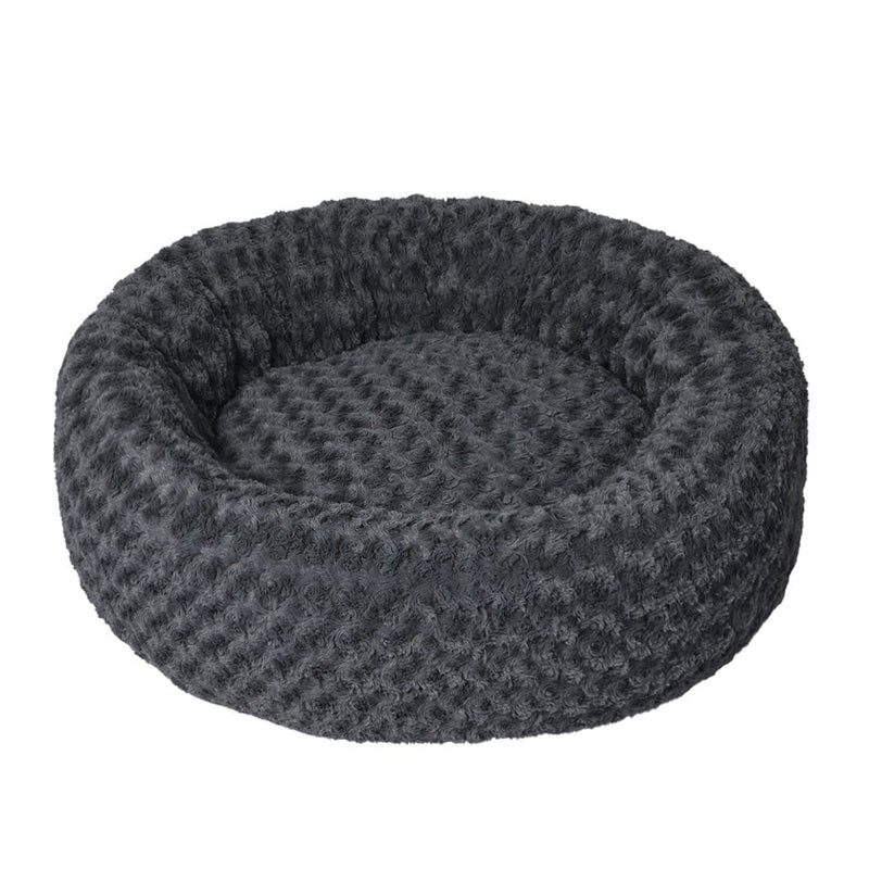 PaWz Calming Dog Bed Warm Soft Plush Pet Cat Cave Washable Portable Dark Grey L Payday Deals