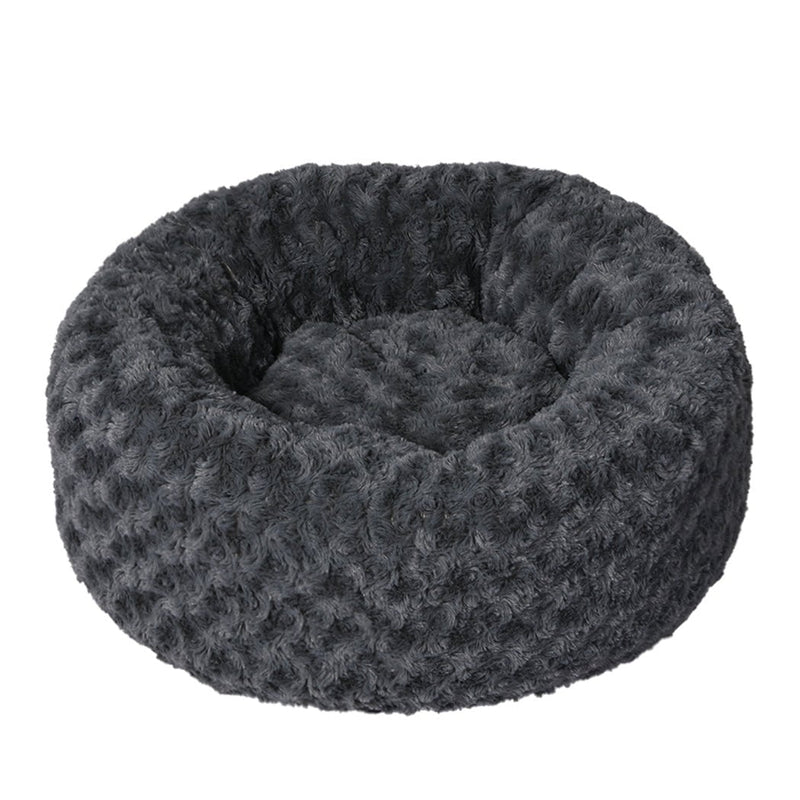 PaWz Calming Dog Bed Warm Soft Plush Pet Cat Cave Washable Portable Dark Grey S Payday Deals