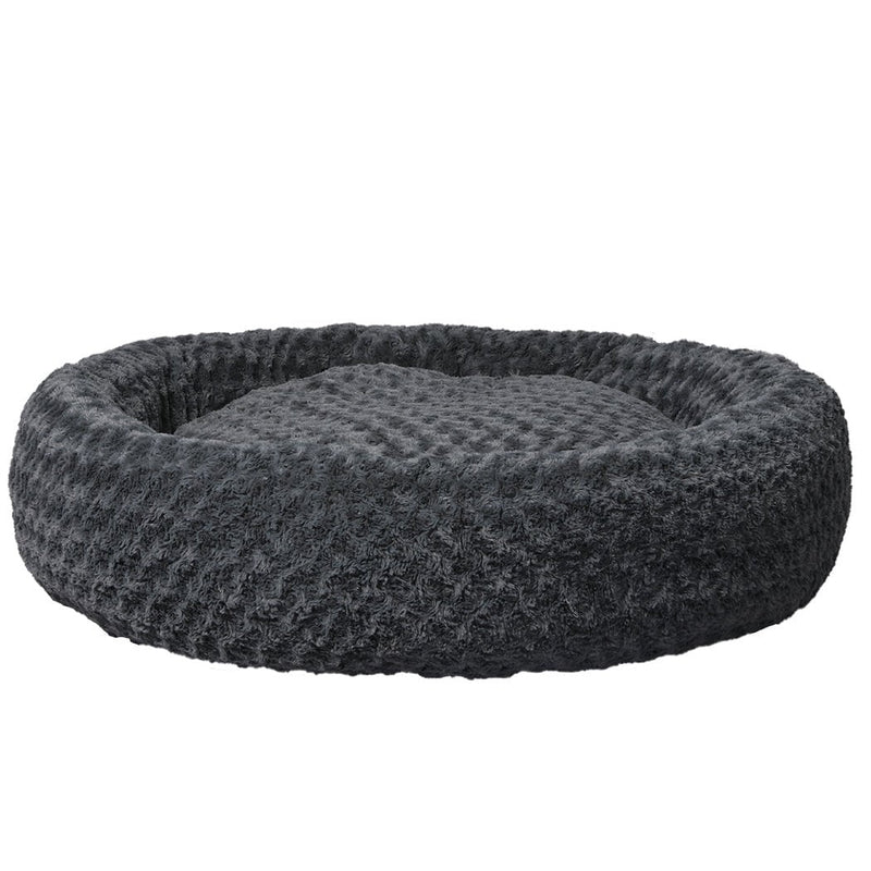 PaWz Calming Dog Bed Warm Soft Plush Pet Cat Cave Washable Portable Dark Grey XL Payday Deals