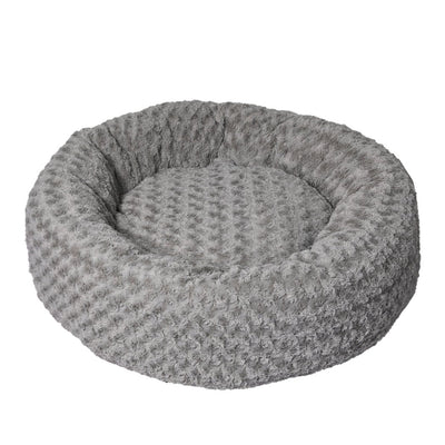 PaWz Calming Dog Bed Warm Soft Plush Sofa Pet Cat Cave Washable Portable Grey L Payday Deals