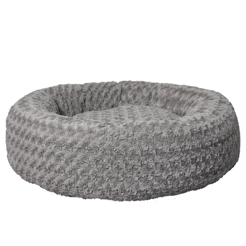 PaWz Calming Dog Bed Warm Soft Plush Sofa Pet Cat Cave Washable Portable Grey L Payday Deals