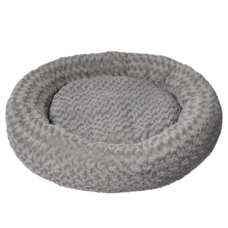 PaWz Calming Dog Bed Warm Soft Plush Sofa Pet Cat Cave Washable Portable Grey XL Payday Deals