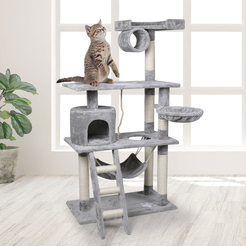 PaWz Cat Tree Scratching Post Pet Scratcher Condo Tower Furniture 160cm Grey Payday Deals