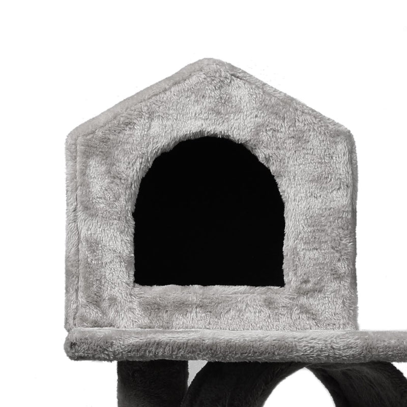 PaWz Cat Tree Scratching Post Scratcher Tower Condo House Furniture Grey 110cm Payday Deals