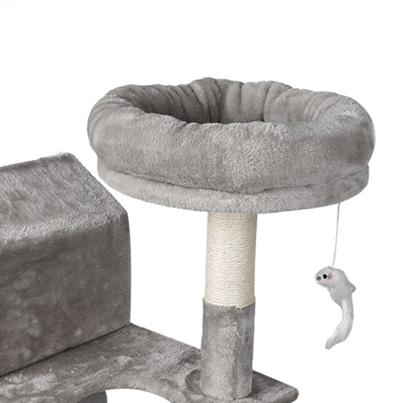 PaWz Cat Tree Scratching Post Scratcher Tower Condo House Furniture Grey 110cm Payday Deals