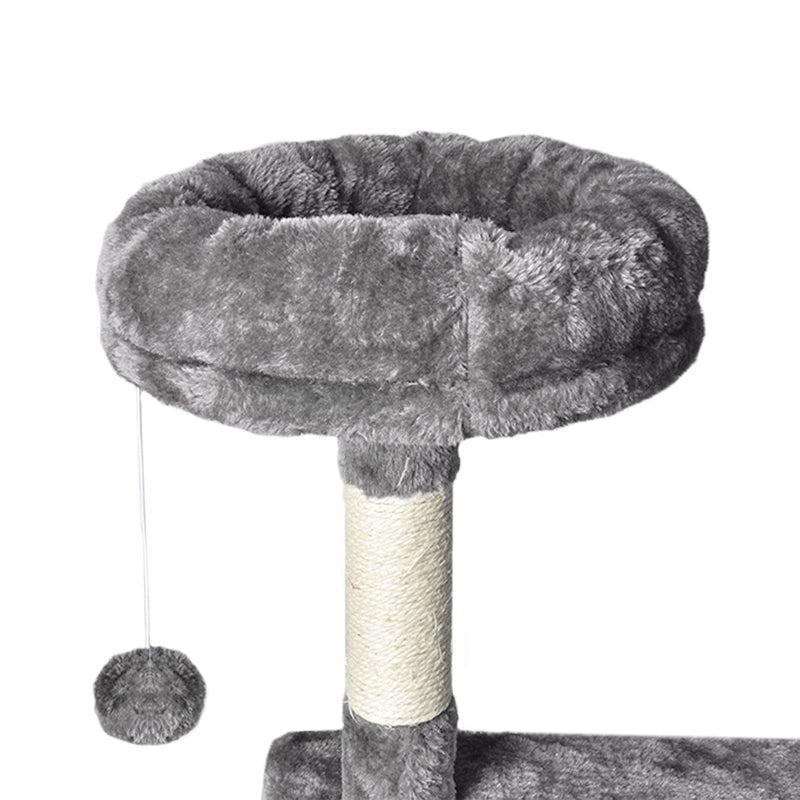 PaWz Cat Tree Toy Scratching Post Scratcher Tower Condo Wooden House Grey 130cm Payday Deals