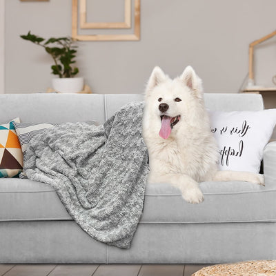 PaWz Dog Blanket Pet Cat Warm Soft Plush Mat Washable Reusable Calming Bed Grey Payday Deals