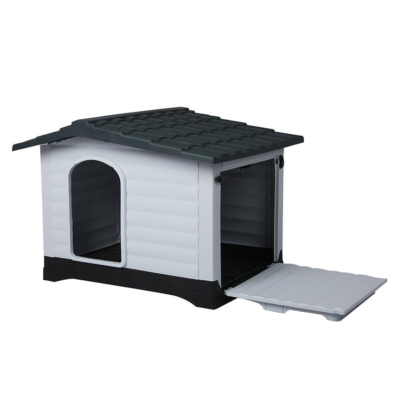 PaWz Dog Kennel Outdoor Indoor Pet Plastic Garden Large House Weatherproof Outside Payday Deals