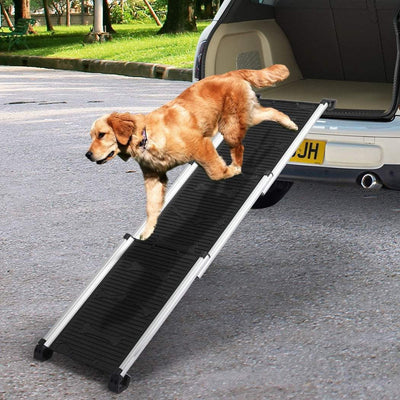 PaWz Dog Ramp Pet Stairs Steps Ramps Ladder Foldable Portable Aluminum Non-slip Payday Deals