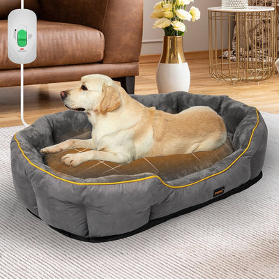 PaWz Electric Pet Heater Bed Heated Mat Cat Dog Heat Blanket Removable Cover XL Payday Deals