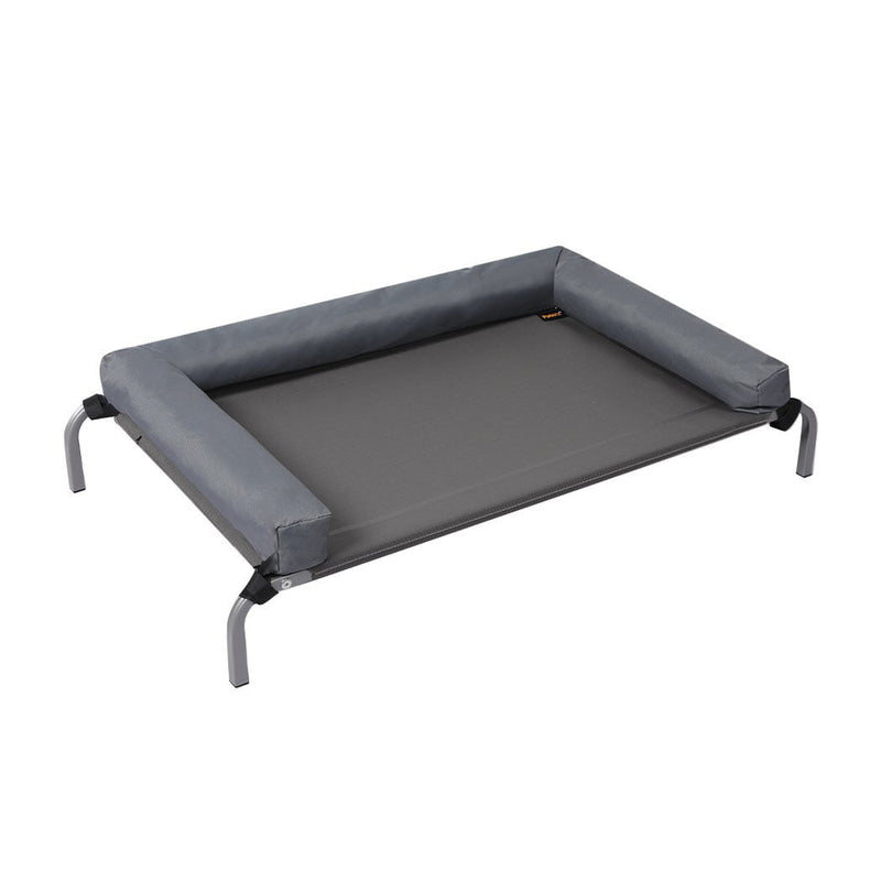 PaWz Elevated Pet Bed Dog Puppy Cat Trampoline Hammock Raised Heavy Duty Grey M Payday Deals