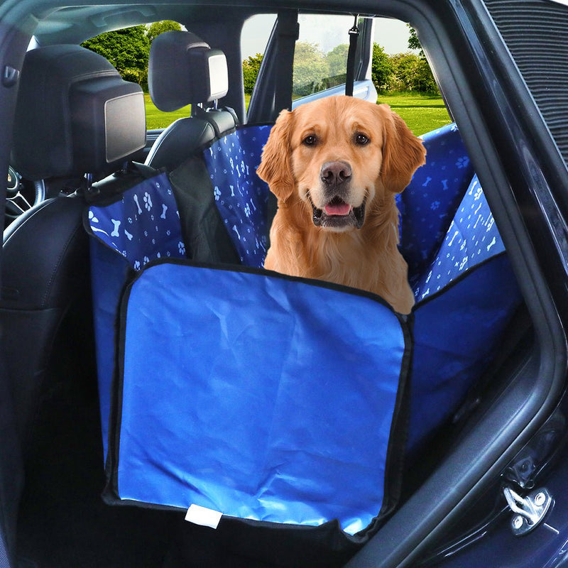 PaWz Pet Back Car Seat Cover Hammock Nonslip Dog Puppy Cat Waterproof Rear Blue Payday Deals