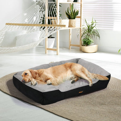 PaWz Pet Bed Dog Beds Bedding Mattress Mat Cushion Soft Pad Pads Mats XXL Black Payday Deals