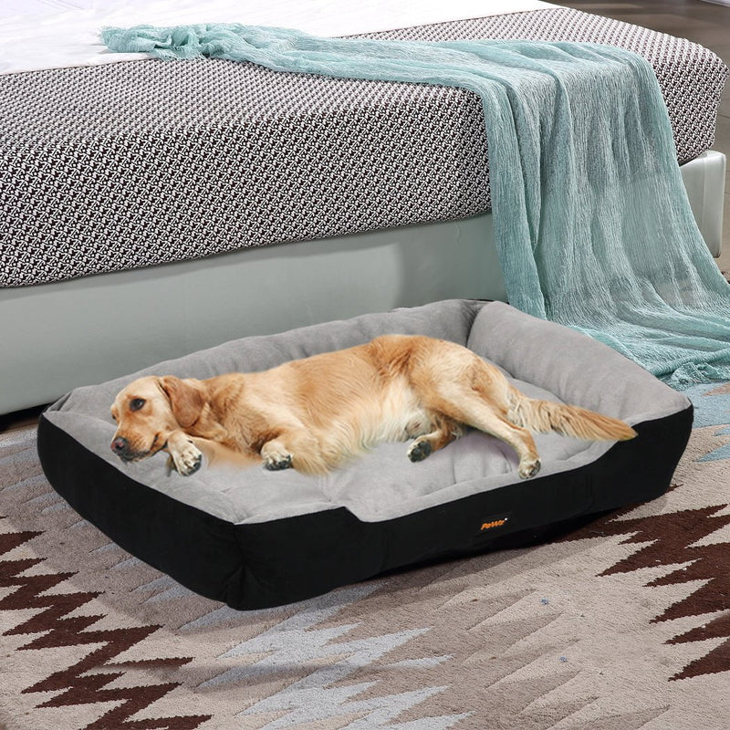 PaWz Pet Bed Dog Beds Bedding Mattress Mat Cushion Soft Pad Pads Mats XXL Black Payday Deals