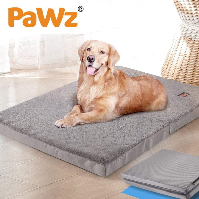 PaWz Pet Bed Foldable Dog Puppy Beds Cushion Pad Pads Soft Plush Black M Payday Deals