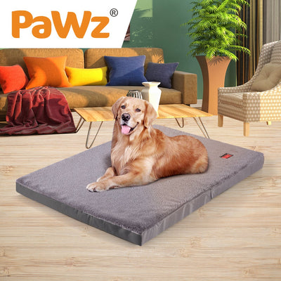 PaWz Pet Bed Foldable Dog Puppy Beds Cushion Pad Pads Soft Plush Black XXL Payday Deals