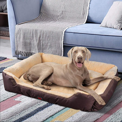 PaWz Pet Bed Mattress Dog Cat Pad Mat Cushion Soft Winter Warm 2X Large Brown
